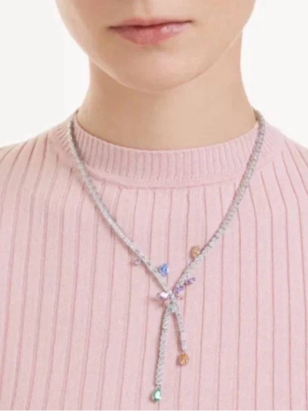Swarovski Ariana Grande x Swarovski necklace Mixed cuts, Dragonfly, Multicolored - Picture 4 of 7